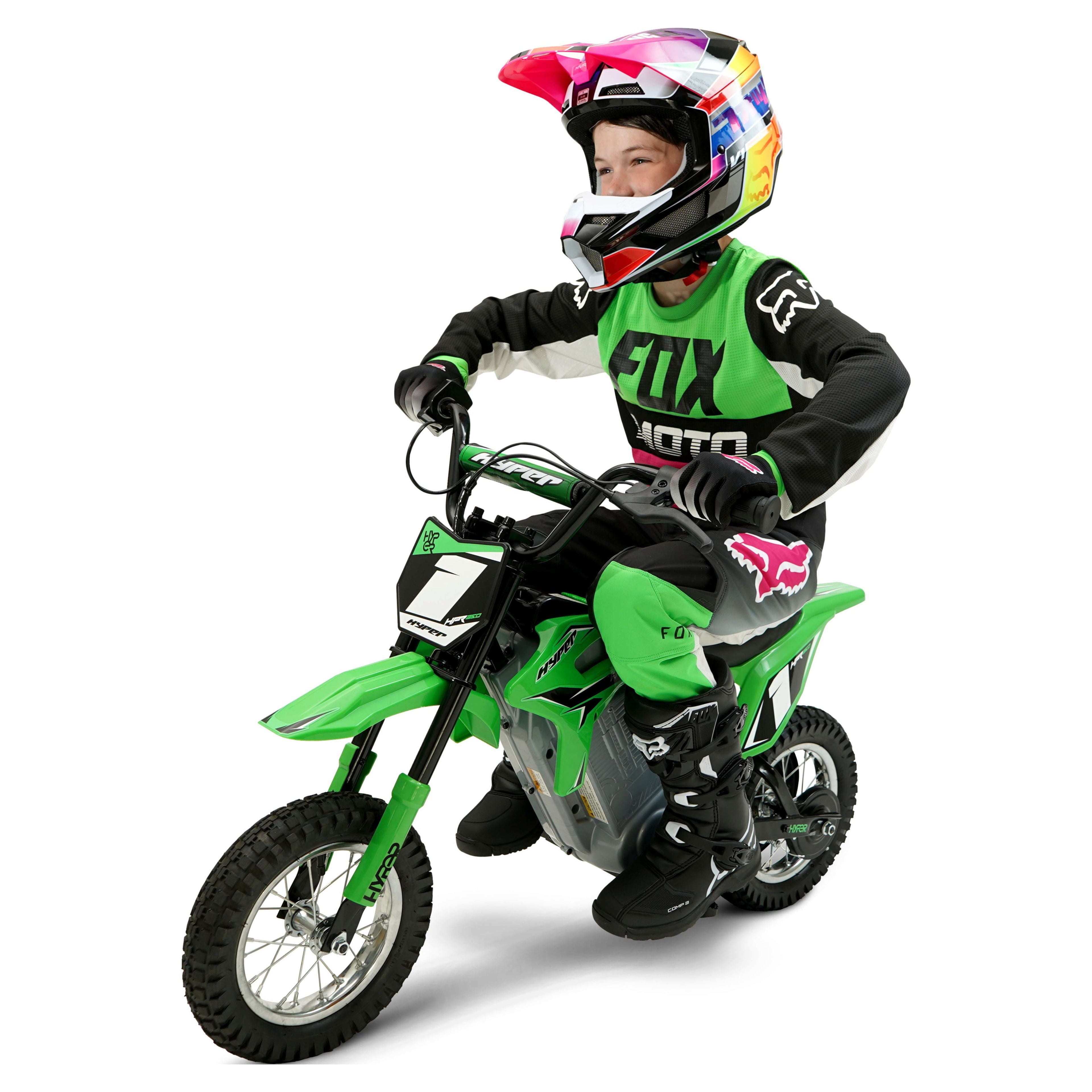 , HPR350 24V Electric Dirt Bike, Children Ages 13+, up to 14 MPH, Green